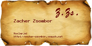 Zacher Zsombor névjegykártya