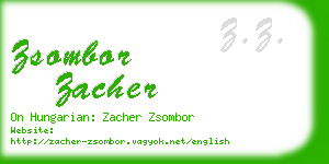 zsombor zacher business card